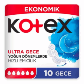 Kotex Ultra Double Gece Ped 10 Adet