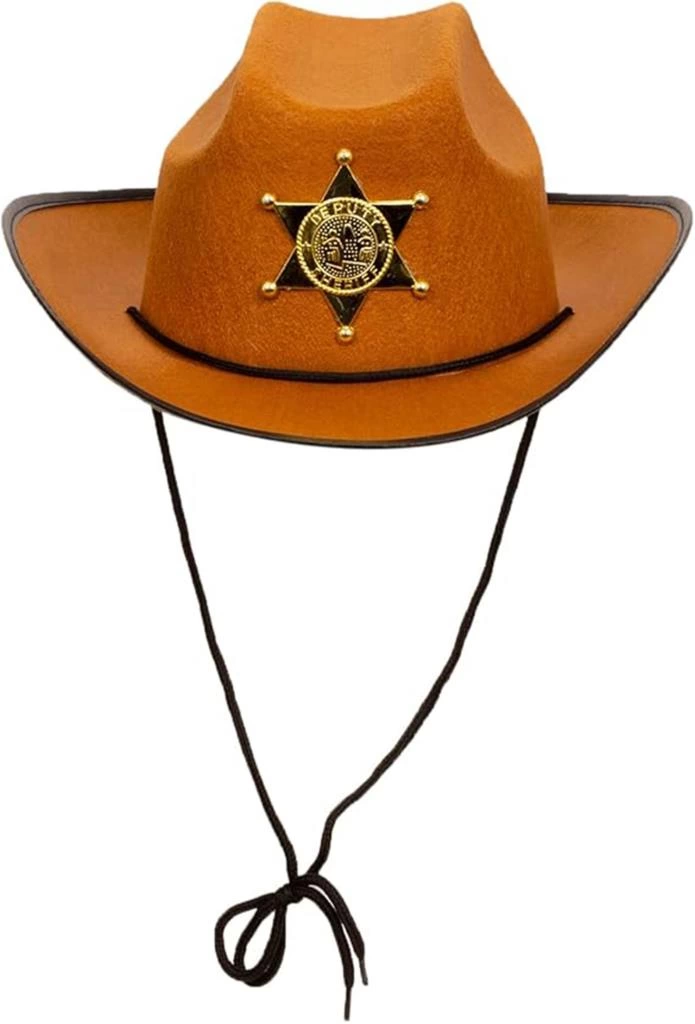 Kovboy Şerif Şapkası Kahverengi 12 Adet – Parti, Kostüm ve Gösteri İçin Mükemmel Seçim - Görsel 3