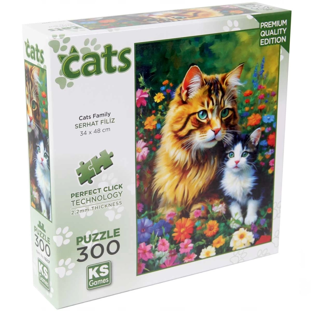 Cats Family 300 Parça Puzzle Aile Boyunca Eğlence - Görsel 2