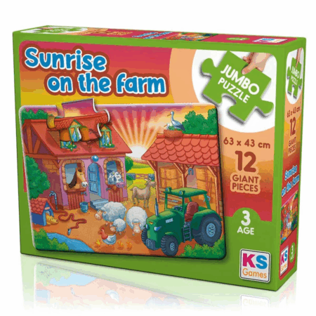 Çocuk KS Games Sunrise On The Farm 12 Parça Puzzle