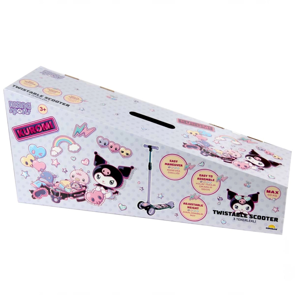 Eğitici Oyuncak Kuromi 3 Tekerlekli Twist Scooter - Görsel 2