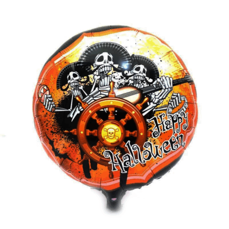 Çocuk Kuru Kafalı Korsanlar Halloween Şekilli Folyo Balon 45 cm