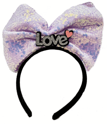 Çocuk Led Işıklı 3 Farklı Fonksiyonda Yanan Lila Fiyonk Taç 20X17 cm