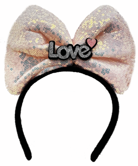 Çocuk Led Işıklı 3 Farklı Fonksiyonda Yanan Toz Pembe Fiyonk Taç 20X17 cm