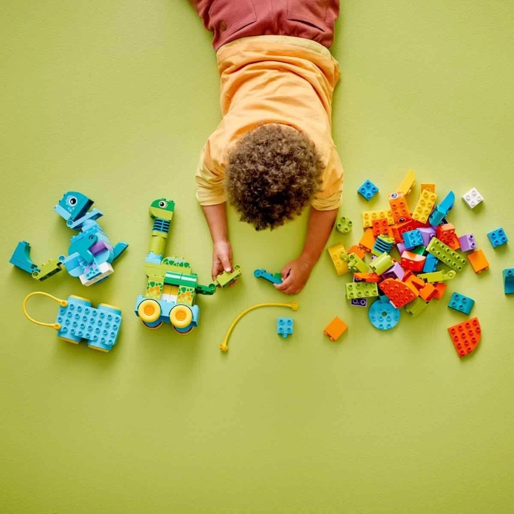 Çocuk Eğitici Oyuncak DUPLO Kasabası 3’ü 1 Arada Tekerlekli Dinozorlar 10451 - Görsel 3