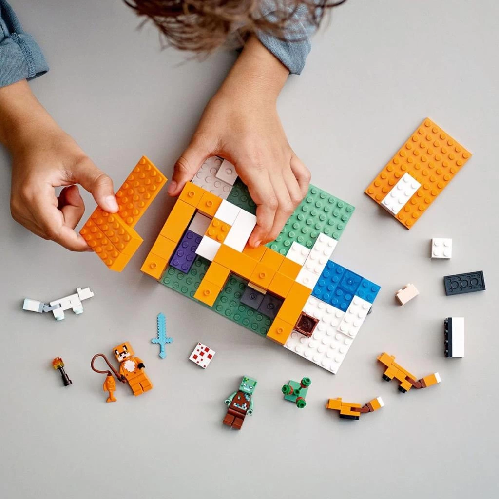 Minecraft Tilki Kulübesi Blok Seti ile Eğlenceli İnşa ve Problem Çözme Aktivitesi - Görsel 3