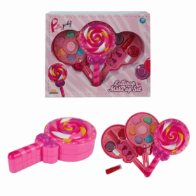 Çocuk Lolipop Şekilli 2 Katlı Makyaj Güzellik Seti