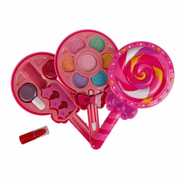 Çocuk Lolipop Şekilli 2 Katlı Makyaj Güzellik Seti - Görsel 2