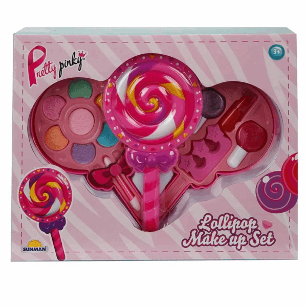 Çocuk Lolipop Şekilli 2 Katlı Makyaj Güzellik Seti - Görsel 4