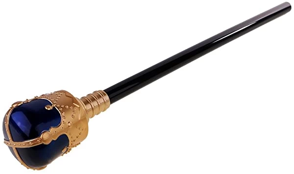 Mavi Topuzlu Plastik Kral Asası Kraliyet Asası 40 cm - Görsel 2