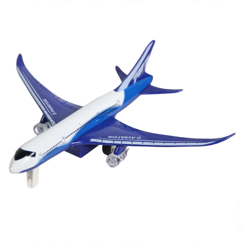 Çocuk Metal Çekbırak Işıklı Sesli Yolcu Uçağı - Görsel 4