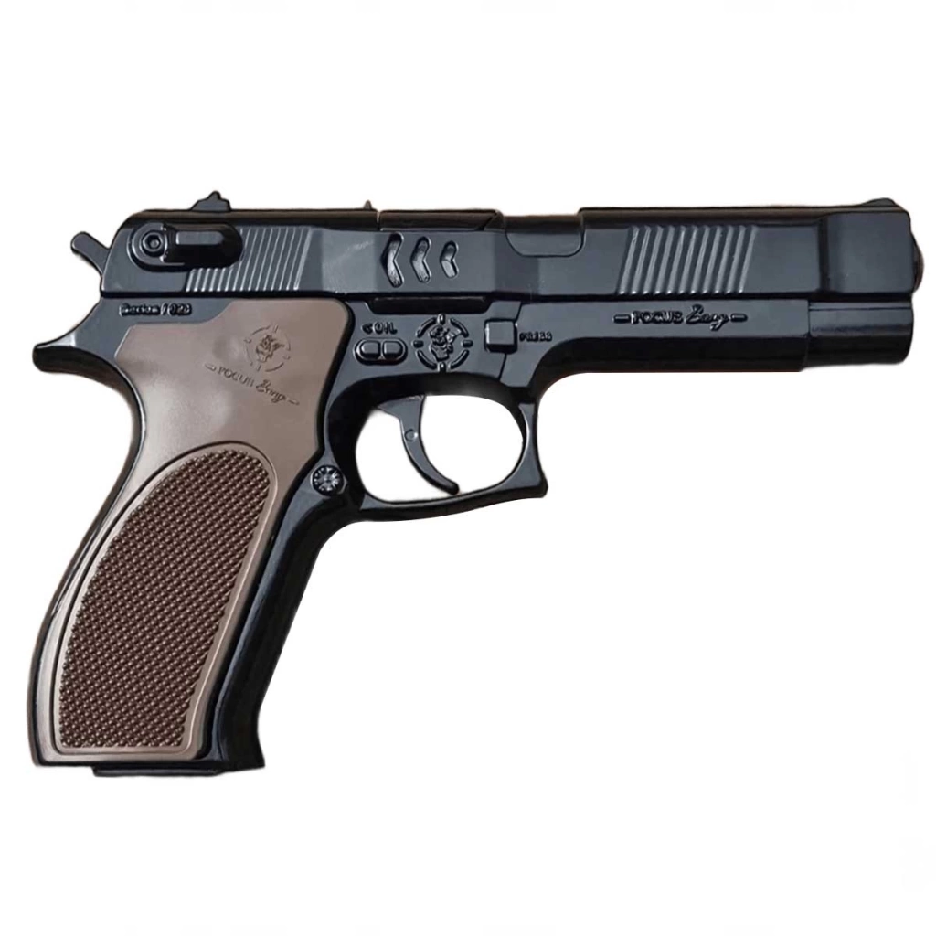 Eğitici Oyuncak Metal Oyuncak Tabanca Siyah Seri 23 - Görsel 5