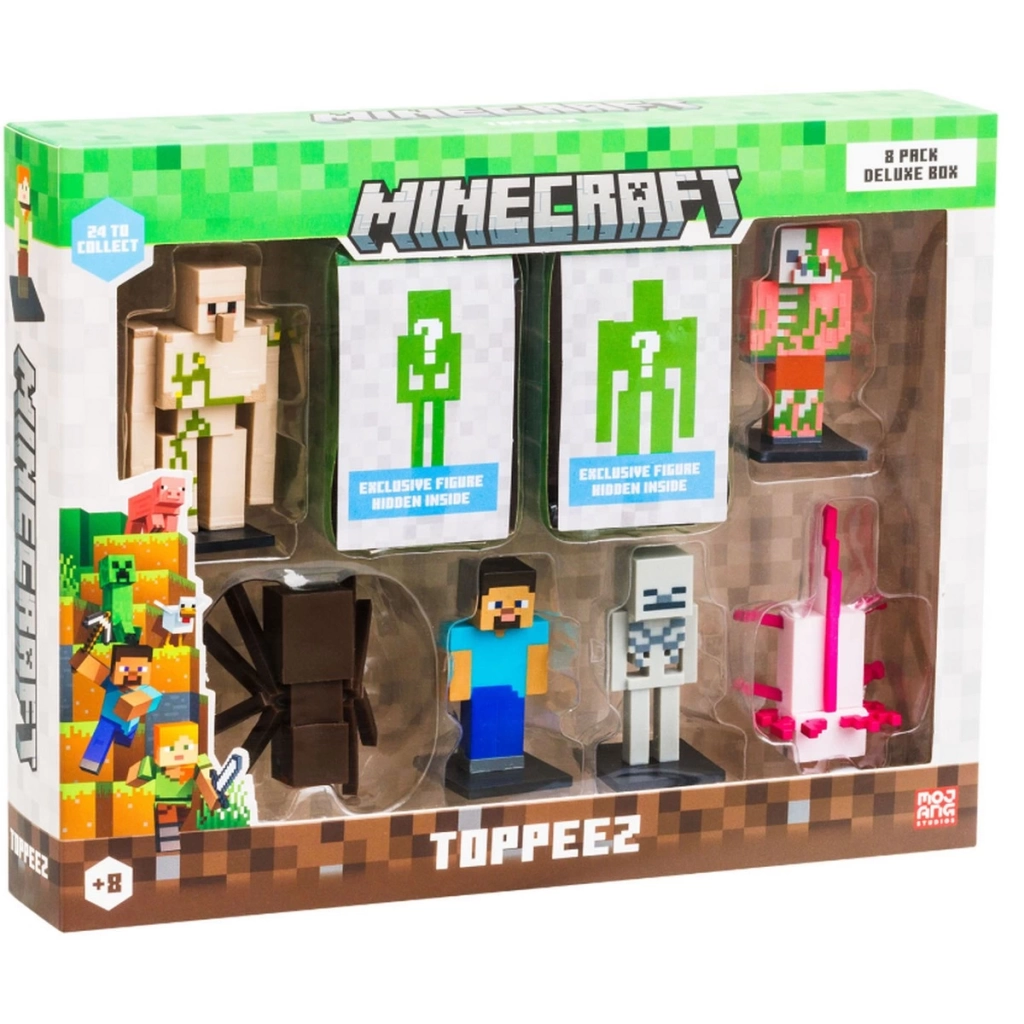 Çocuk Minecraft 3D Figür Kalem Başlığı Toppeez 8'li - Görsel 2
