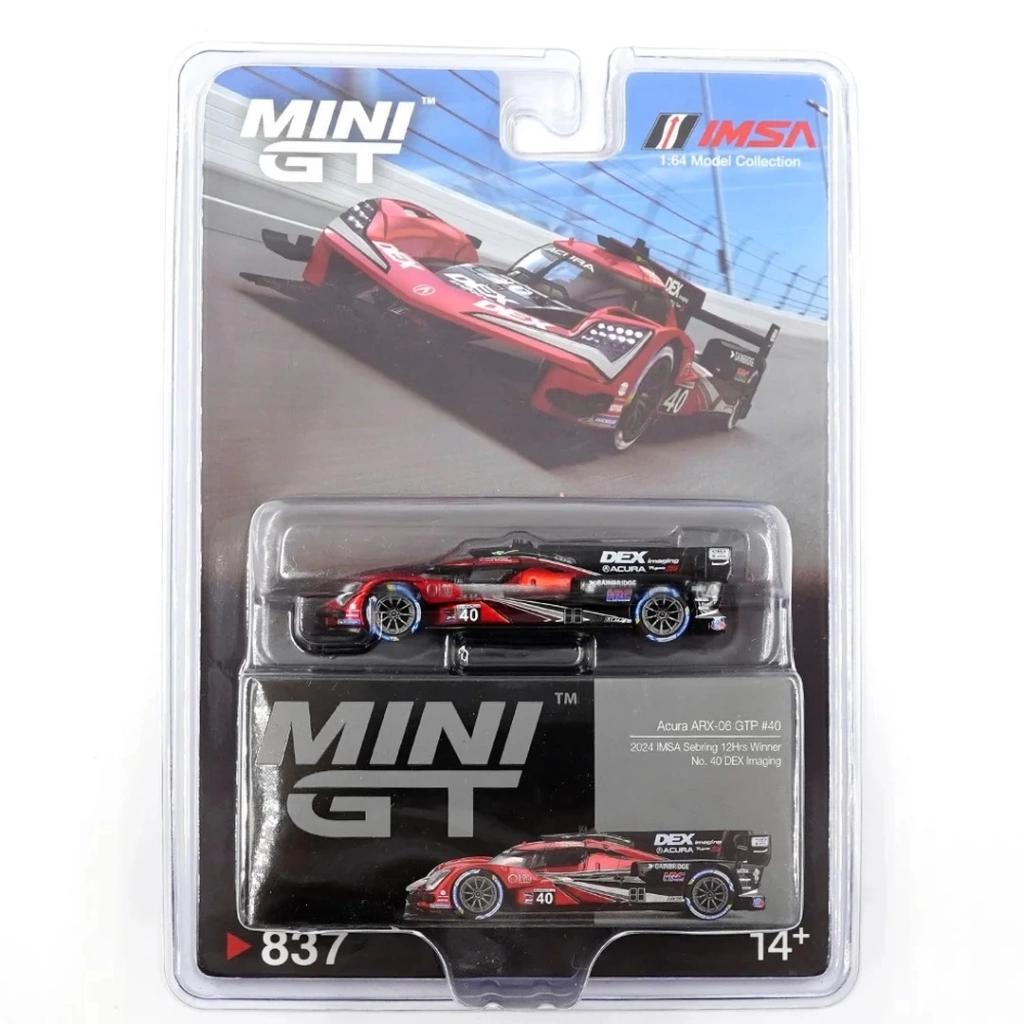 Eğitici Çocuk Mini GT 1/64 Acura ARX-06 GTP Wayne Taylor Racing with Andretti 2024 IMSA Sebring 12Hrs Winner - Blister Paket - Görsel 2