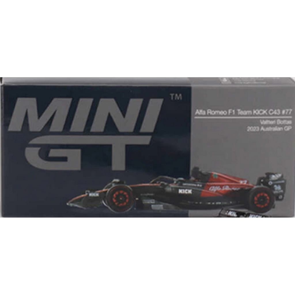 Çocuk Mini GT 1/64 Alfa Romeo C43 #77 Valtteri Bottas 2023 F1 2023 Australian GP MGT00729 - Görsel 2