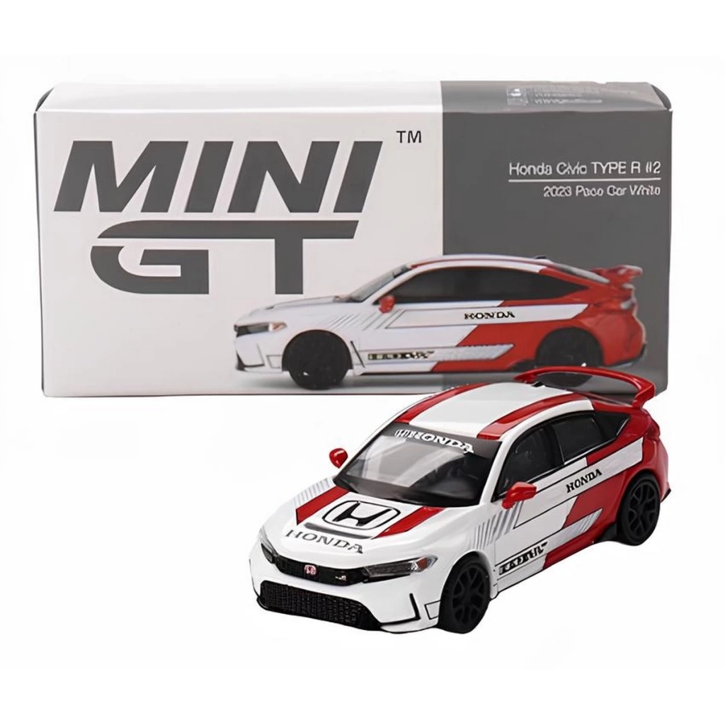 Çocuk Mini Gt 1/64 Honda Civic Type R #2 2023 Pace Car White - Görsel 2