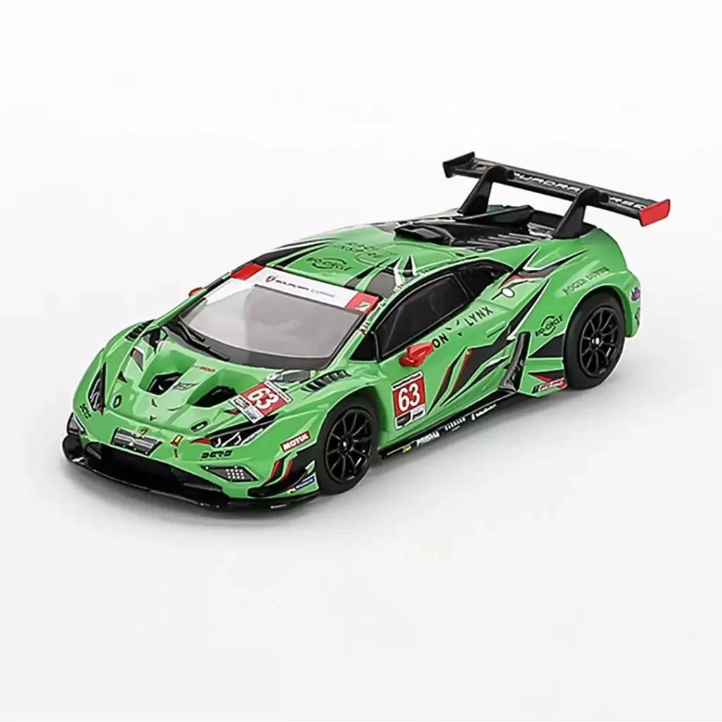 Eğitici Oyuncak Mini GT 1/64 Lamborghini Huracán GT3 EVO2 Iron Lynx IMSA 2023 Daytona 24 Hrs.