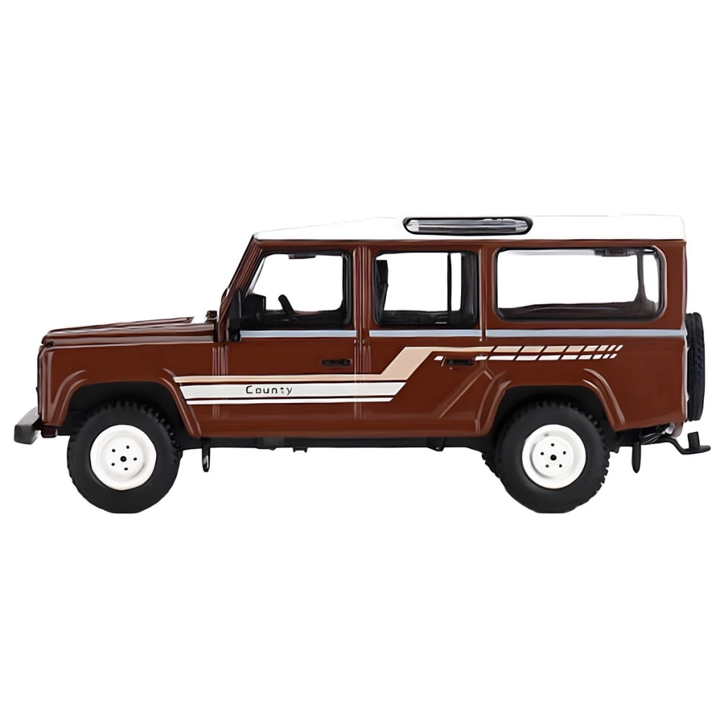 Çocuk Mini GT 1/64 Land Rover Defender 110 1985 County Station Wagon Russet Brown - Görsel 2