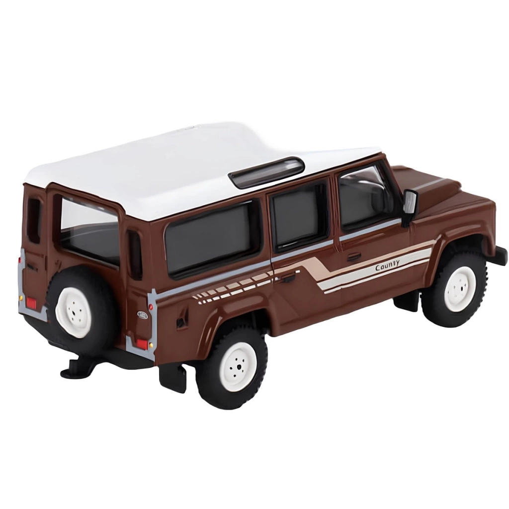 Çocuk Mini GT 1/64 Land Rover Defender 110 1985 County Station Wagon Russet Brown - Görsel 3