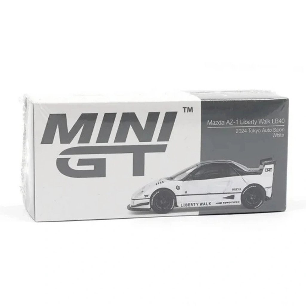Eğitici Oyuncak Mini GT 1/64 Mazda AZ-1 Liberty Walk LB40 White 2024 Tokyo Auto Salon - Görsel 2