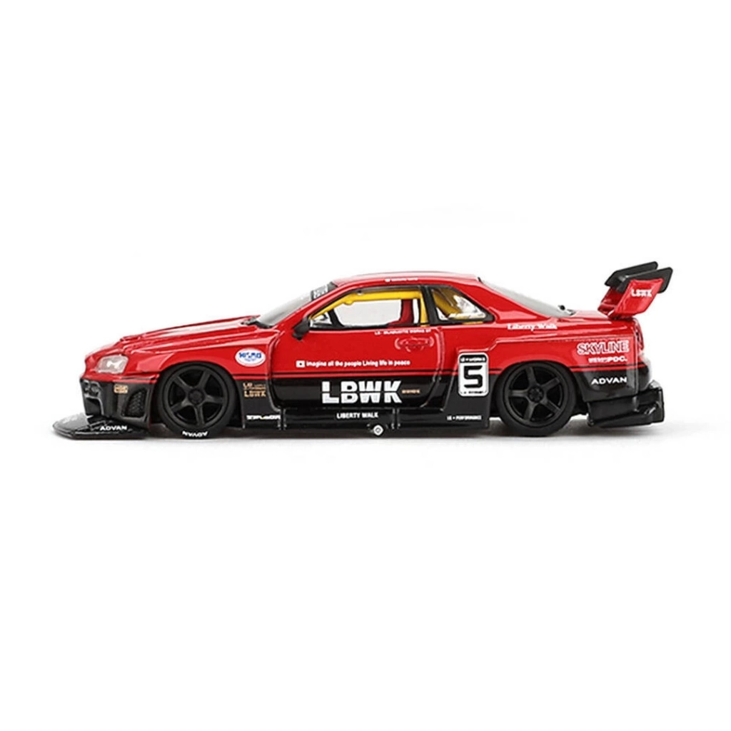 Eğitici Oyuncak Mini GT 1/64 Nissan LB-ER34 Super Silhouette SKYLINE Red/Black - Görsel 2