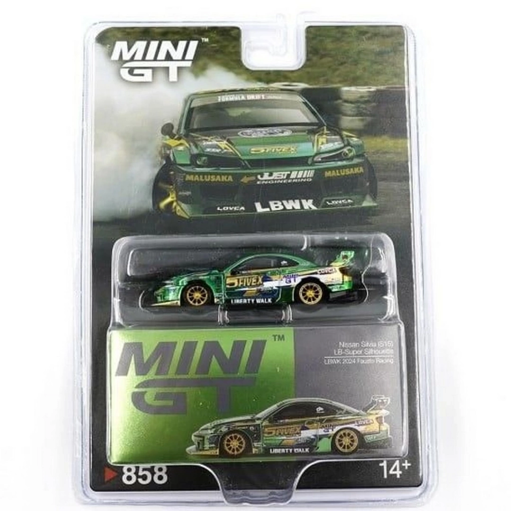 Eğitici Çocuk Mini GT 1/64 Nissan LB-Super Silhouette S15 SILVIA LBWK 2024 Fausto Racing - Blister Paket - Görsel 2