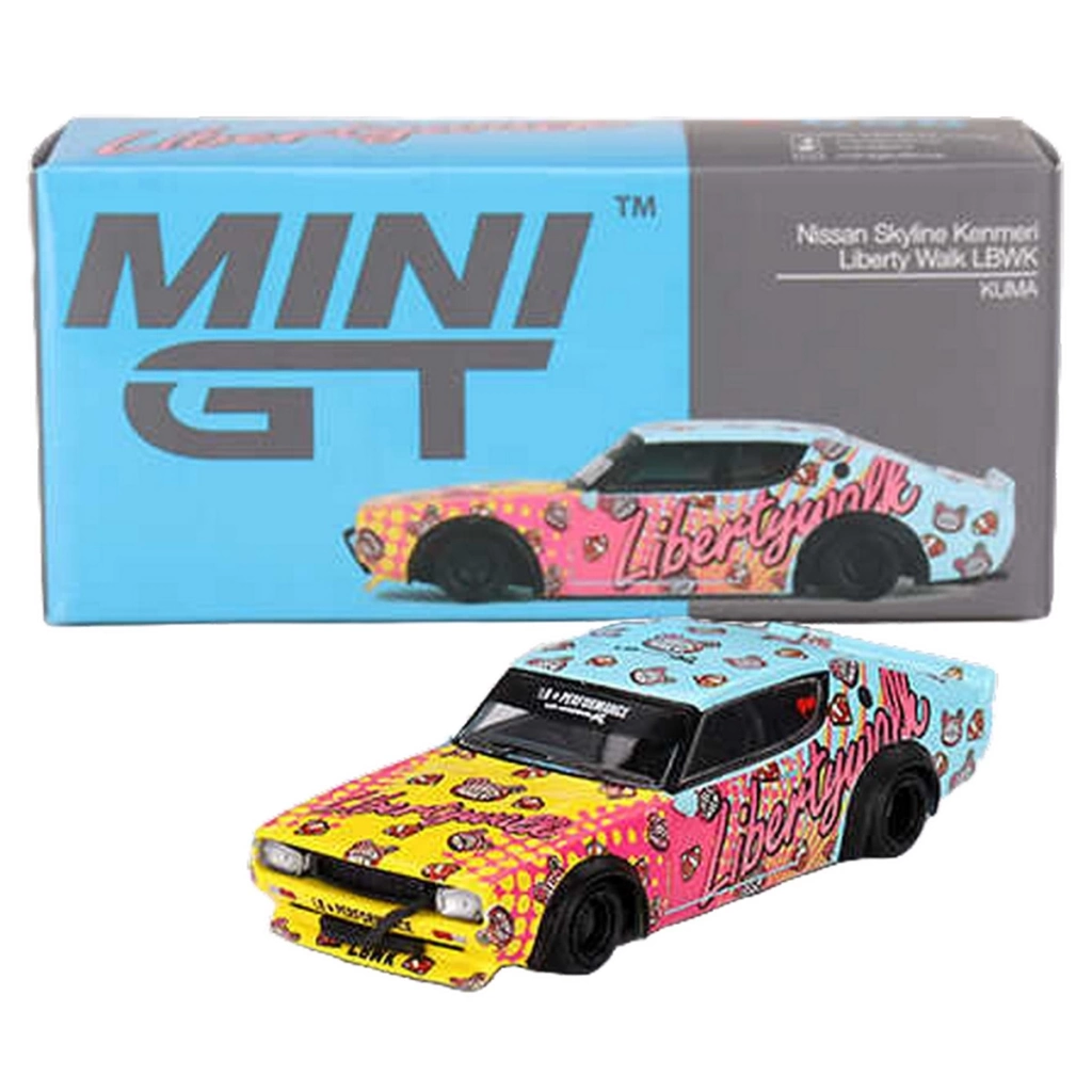 Çocuk Mini Gt 1/64 Nissan Skyline Kenmeri Liberty Walk LBWK KUMA - Görsel 4