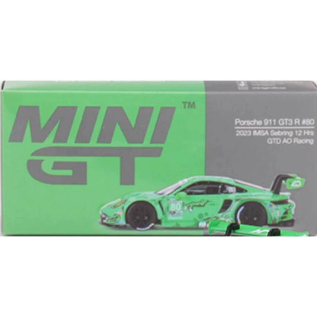 Çocuk Mini GT 1/64 Porsche 911 GT3 R #80 GTD AO Racing 2023 IMSA Sebring 12 Hrs MGT00713 - Görsel 2