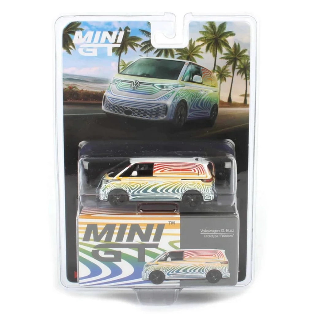 Eğitici Çocuk Mini GT 1/64 Volkswagen ID. Buzz Prototype "Rainbow" - Blister Paket - Görsel 2