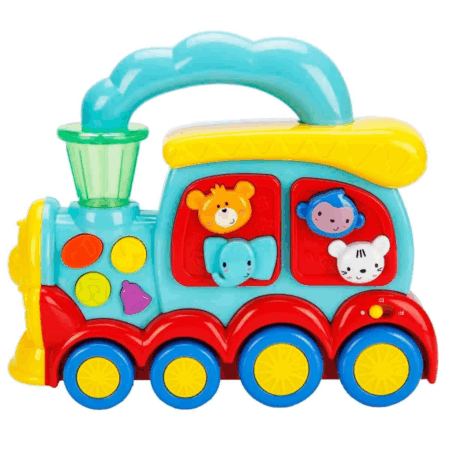 Çocuk Gelişim Minibo Sesli ve Işıklı Küçük Tren Eğlenceli Yolculuk Seti