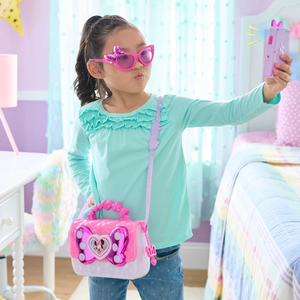 Minnie Mouse Kurdele Çanta Seti Çocuklar İçin Eğitici ve Yaratıcı Moda Seti Eğlenceli - Görsel 2