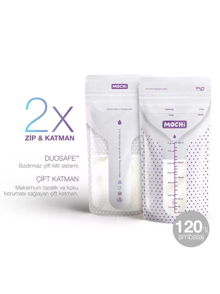 Çocuk Gelişim Mochi Anne Sütü Saklama Poşeti 120 Adet Kullanışlı ve Pratik - Görsel 2