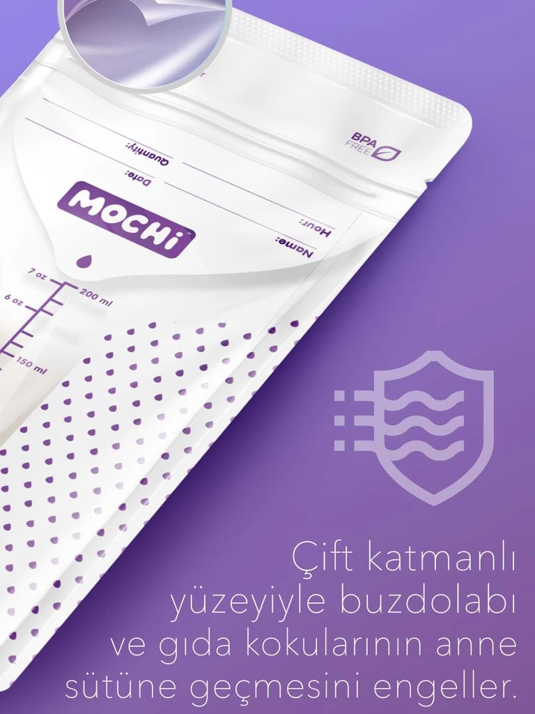Çocuk Gelişim Mochi Anne Sütü Saklama Poşeti 120 Adet Kullanışlı ve Pratik - Görsel 4