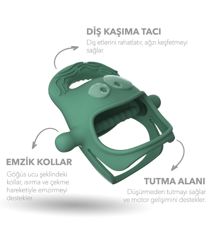 Çocuk Diş Kaşıyıcı Yeşil - Görsel 2