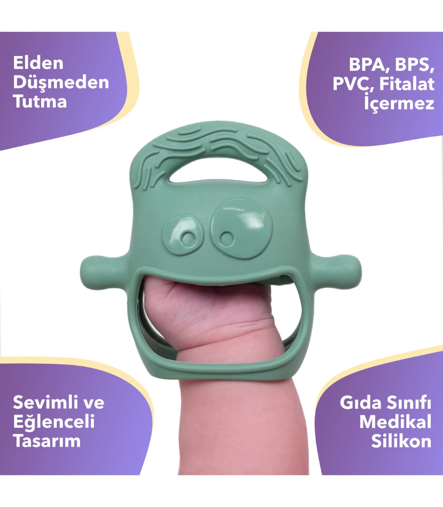 Çocuk Diş Kaşıyıcı Yeşil - Görsel 4