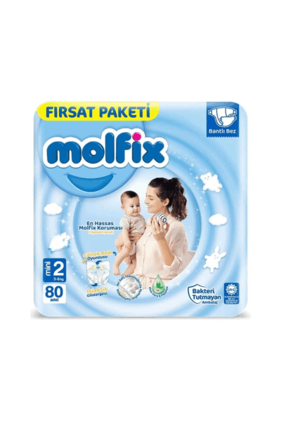 Molfix Bebek Bezi Fırsat Paketi 2 Beden 3-6 Kg 80 Adet