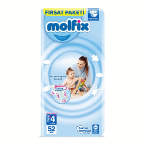 Çocuk Molfix Bebek Bezi Fırsat Paketi 4+ Beden 9-16 Kg 52 Adet