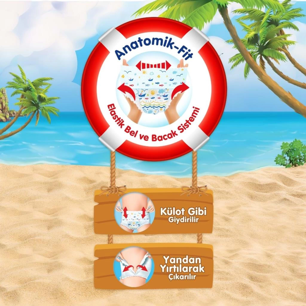 Çocuk Molfix Mayo Bez 4-5 Beden 9-15 Kg 11 Adet - Görsel 3