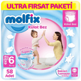 MolfixKülotBezUltraFırsatPaketi6Beden15+Kg58Adet