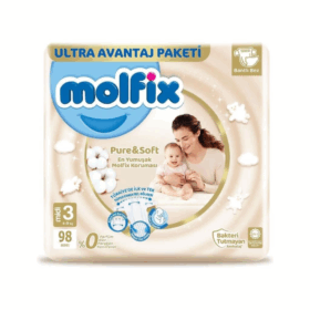 MolfixPure&SoftBebekBeziUltraAvantajPaketi3Beden4-9Kg98Adet