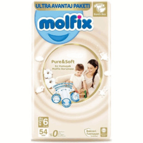 MolfixPure&SoftBebekBeziUltraAvantajPaketi6Beden15+Kg54Adet
