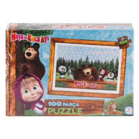 Çocuk MS7966 Masha ve Koca Ayı 100 Parça Puzzle -Laçokids