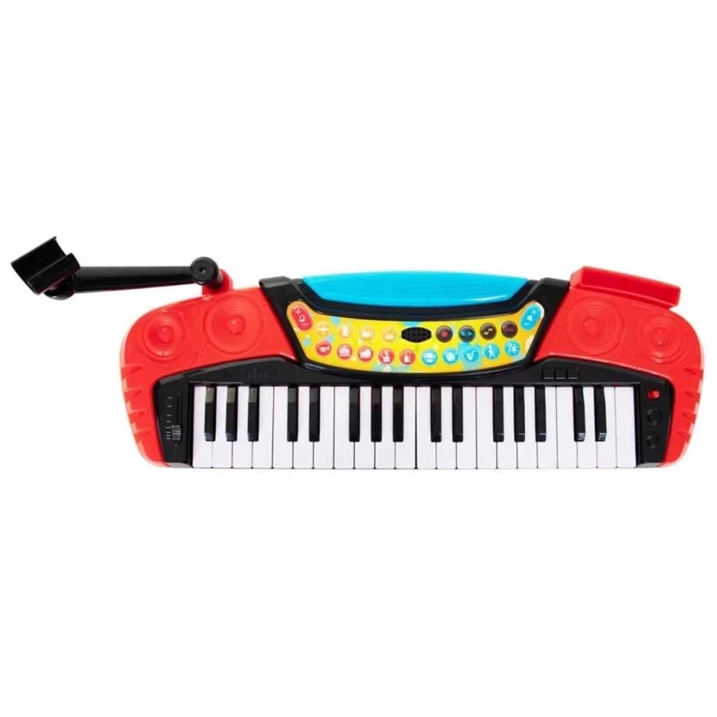 Eğitici Oyuncak Müzikli ve Işıklı Mikrofonlu Elektronik Tabureli Org - Görsel 3