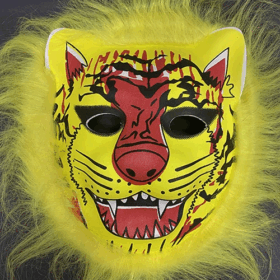 Aslan Maskesi - Sarı Yeleli Peluşlu Aslan Maskesi