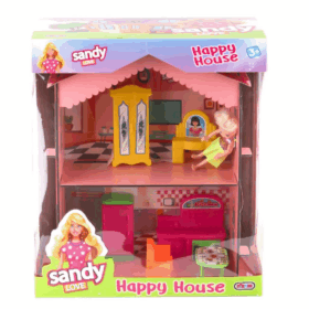 Sandy 2 Katlı Ev Oyun Seti Çocuklar İçin Eğitici Ev Oyuncak Seti