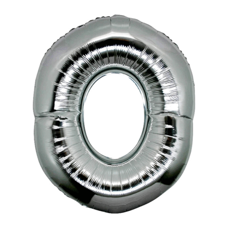 Çocuk O Harf Folyo Balon Gümüş Renk  40 inç