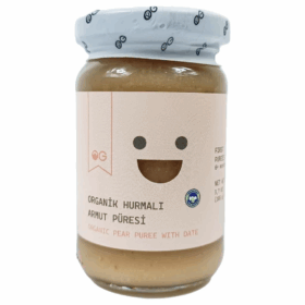 Organik Hurmalı Armut Püresi 105 Gr Şekersiz Doğal Meyve Püresi