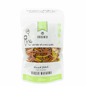Organik Karışık Sebzeli Tam Buğday Dirsek Makarna 200 Gr Besleyici Ve Lezzetli