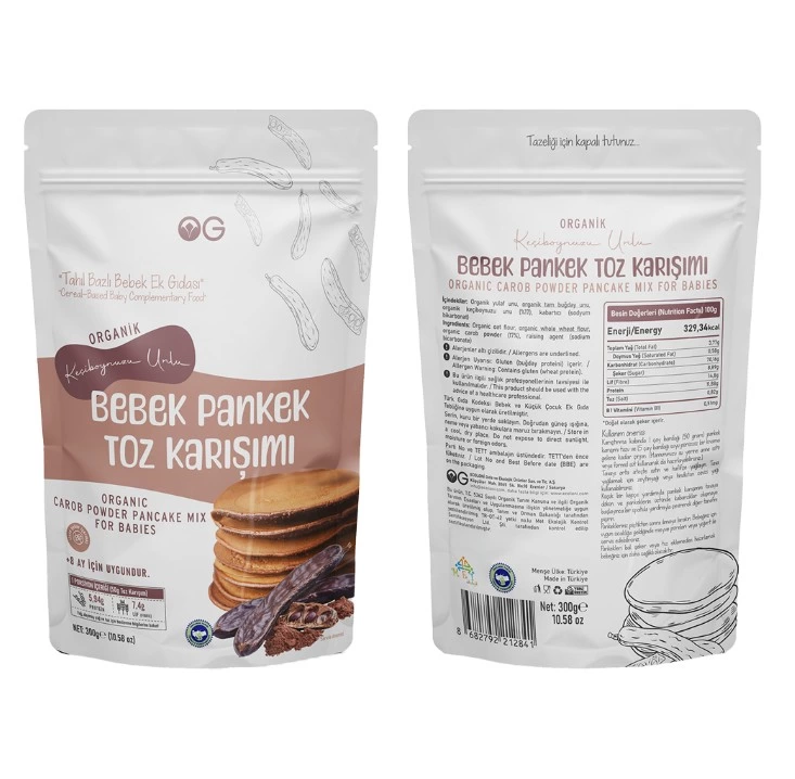 Eğitici Çocuk OG Natural Organik Keçiboynuzu Unlu Bebek Pankek Toz Karışımı 300 Gr - Görsel 2