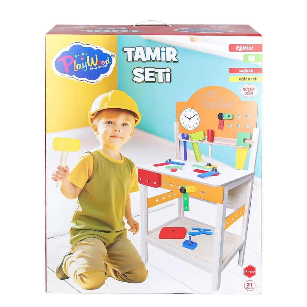 Ahşap Tamir Seti – El Becerisi ve İnşa Etme Yeteneği İçin Eğitici Oyuncak